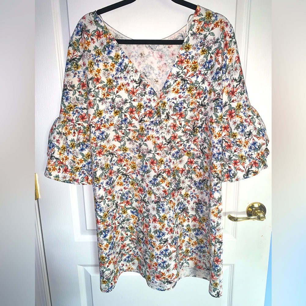 Zara floral shift dress L - Picture 2 of 6